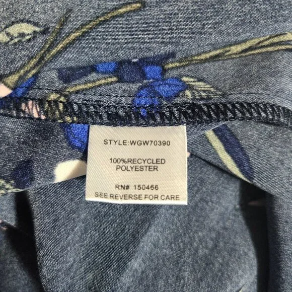 41 Hawthorn Floral Sleeveless Tie Waist Button Front Dress Claira Navy Pink NWT - Picture 7 of 8